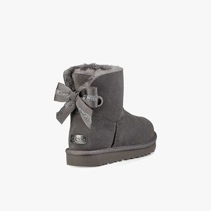 Ugg Customizable Bailey Bow Mini Klassiska Stövlar Dam Grå (976213HMZ)